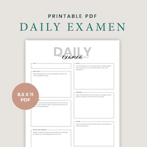 Daily Examen Catholic Prayer Journal: Reflection Guide (8.5x11 PDF) Digital Download