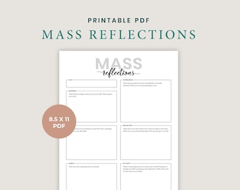 Catholic Mass Reflections Journal: Daily Mass Guide (Printable PDF)