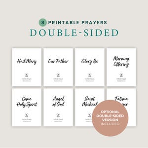 Catholic Prayer Cards: 8 Printable Prayers Bundle (PDF) - Etsy