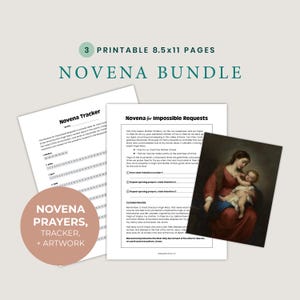 Impossible Request Novena-bundel: katholieke gebedstracker en artwork (digitale download)