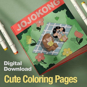 Hand-Drawn Coloring Pages Bundle: JOJOKONG Printable Art (Instant Download)