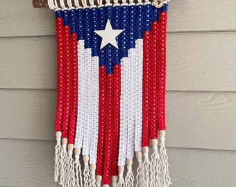 Makramee-Wandbehang für den Hauseingang und die amerikanische Flagge in großer Größe