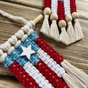 Puerto Rico mini Flag Car Rearview Mirror Hanging Decor - Sky Blue