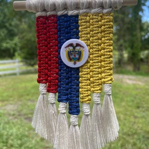 Small Colombia flag perfect for rear view mirror decoration or for small places