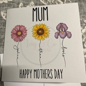 Mum card. Birthday/Mothers Day/Any occasion