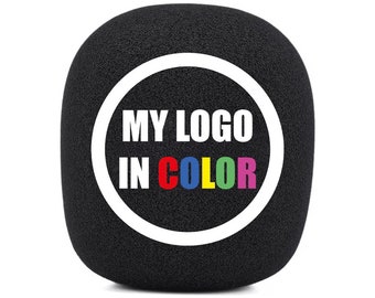 Custom Rode Wireless Go II Microphone Sponge Windshield Cover 2 Logos Personalization Interview Popschutz Street Talk Social Media Both Side