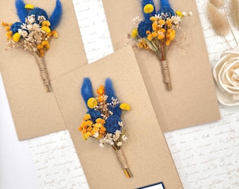 Personalized Birthday Card, Handmade Dried Flowers, Rustic Jute Twine, Kraft Paper