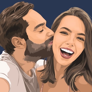 Couple portrait/ custom portrait / anniversary gift / couple gift / hand drawing / portrait from photo /personalized gift /mother's day