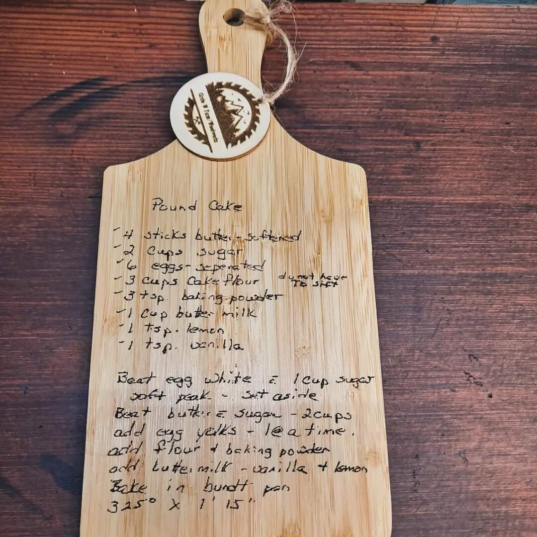 Custom Recipe Cutting Board Etsy