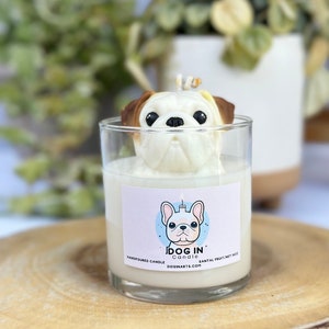 English Bulldog, Aromatic Candle in Glass - Decorate Your Home with Coziness and Cuteness.