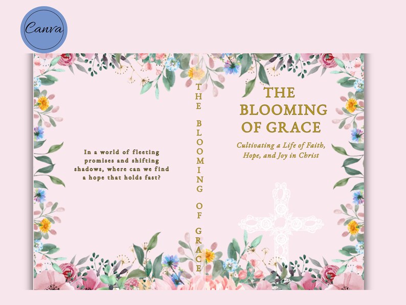 Christian Book Cover Template for Canva: Inspirational Design Digital Download image 4