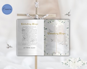 Christian Book Cover Template for Canva: Inspirational Design Digital Download