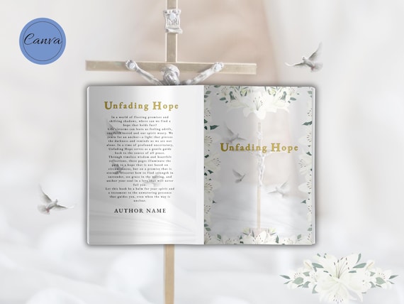 Christian Book Cover Template for Canva: Inspirational Design Digital Download