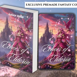 Premade Book Cover & Ebook - | Romantasy PinK |Premade book cover castle| Illustrated Book Cover| Romance