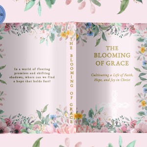Christian Book Cover Template for Canva: Inspirational Design Digital Download image 1