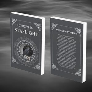 One of A Kind Premade Book Cover Echoes in Starlight| Fantasy| Illustrated Cover| Customizable Book Cover Design| Illustrated Book Cover