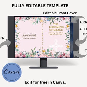 Christian Book Cover Template for Canva: Inspirational Design Digital Download image 6