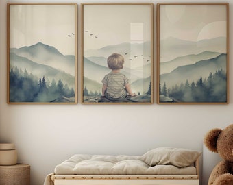 Boy Adventure Nursery Decor, Adventure Theme Toddler Room Decor, Hiking & Campaing, Outdoors Nursery Decor, PRINTABLE Nature Wall Art Kids