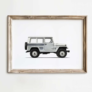 Vintage Pickup Truck Print, Car Nursery Decor, Vehicle & Transportation Nursery Art, Vintage Car Art Print,PRINTABLE Teal Kids Room Wall Art