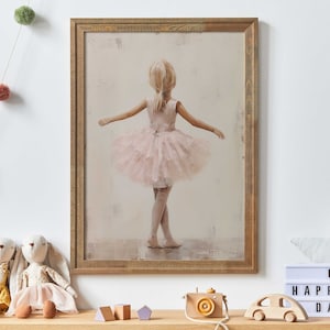Ballet Nursery Art, Ballerina Nursery Decor Girl, Girly Art, Pink Girls Room Ballet Dancer Painting, Ballerina Print,PRINTABLE Girl Wall Art