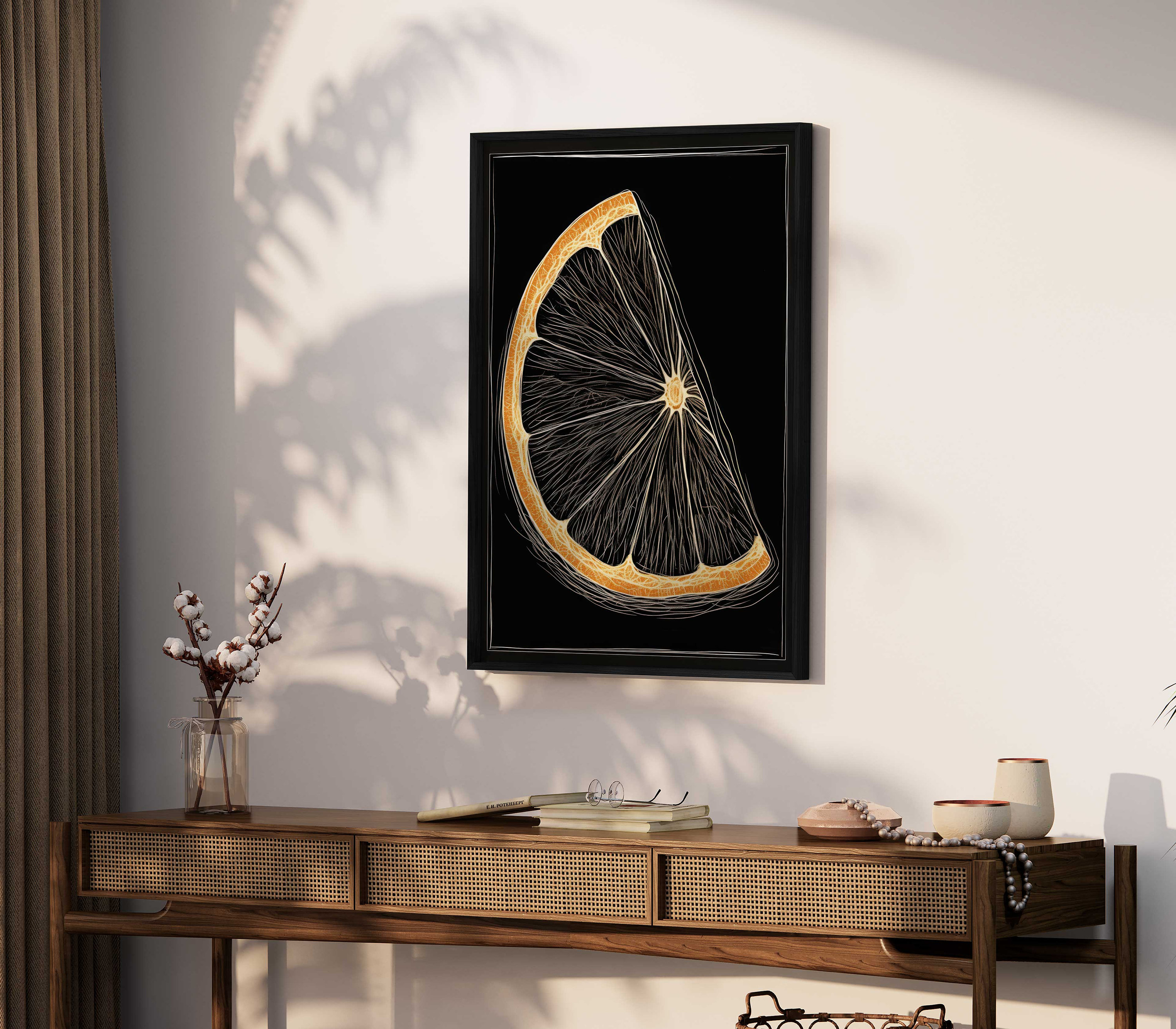 citrus　アクリルボード Chic Lemon Slice Chalkboard Wall Art - Bold Citrus Printable