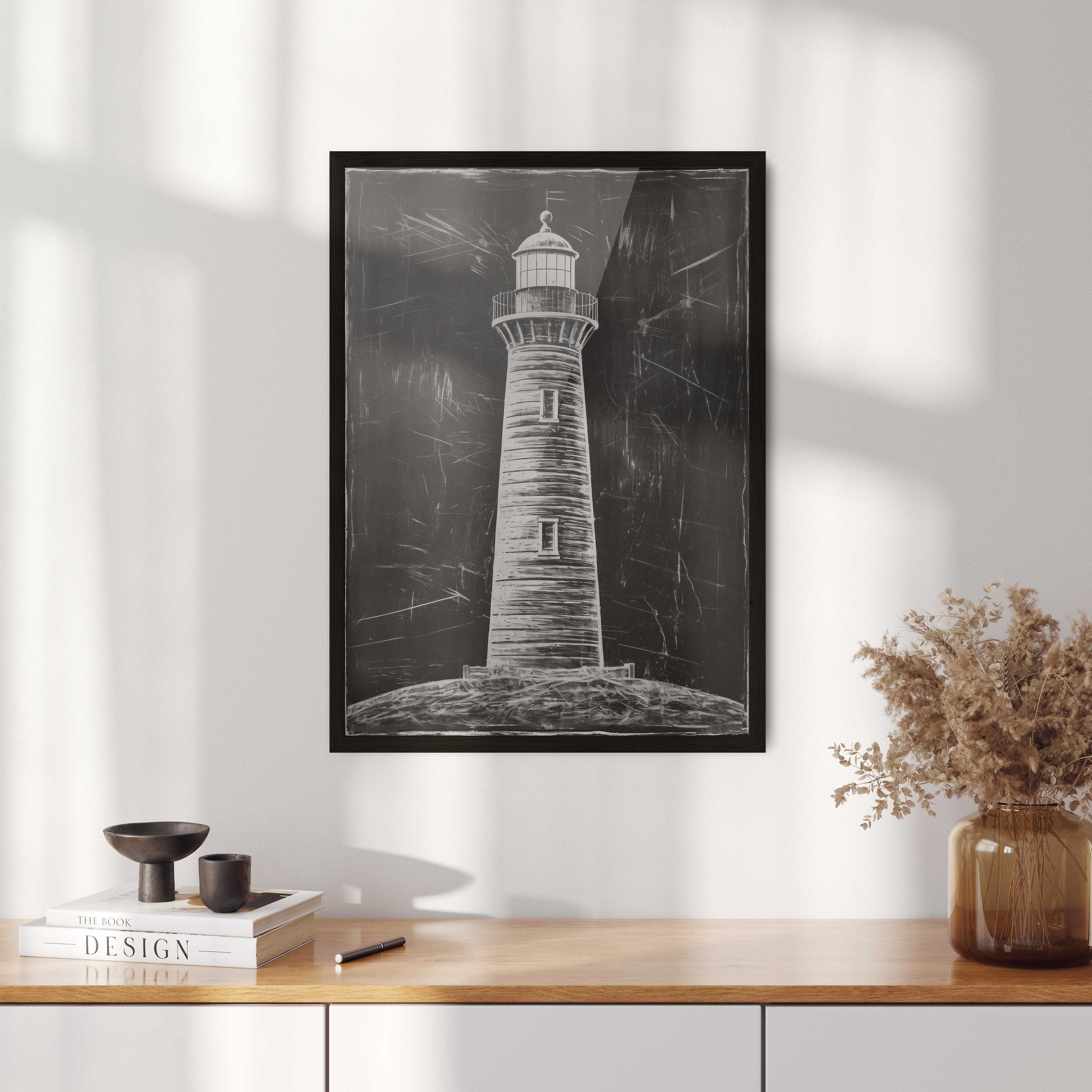Lighthouse Art Print, Nautical Wall Art, Sea Wall Decor, Vintage Art ...