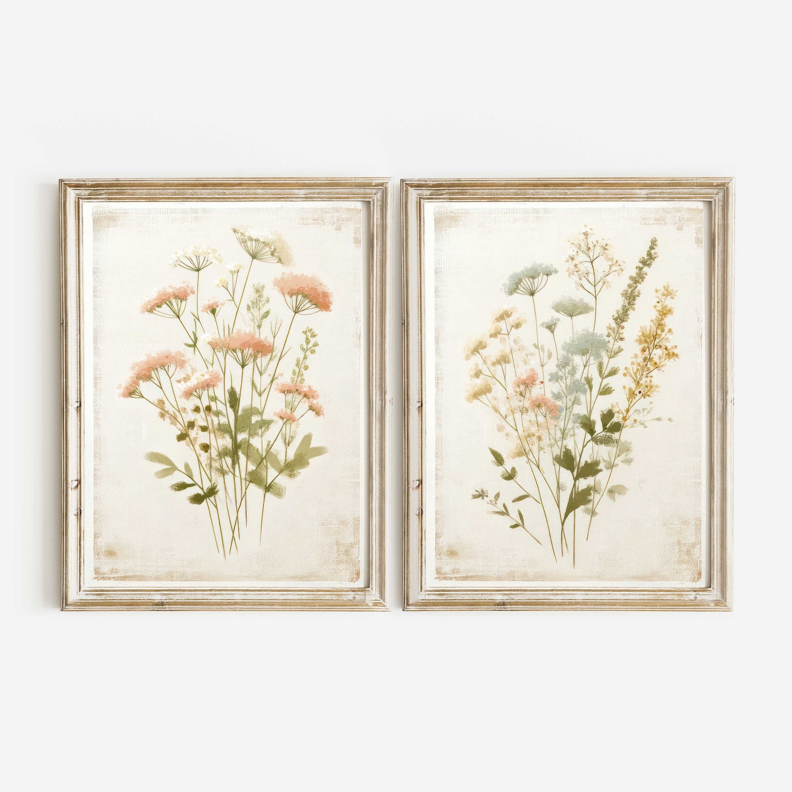 Wildflower Art Prints, Rustic Floral Decor, Vintage Floral Wall Art ...