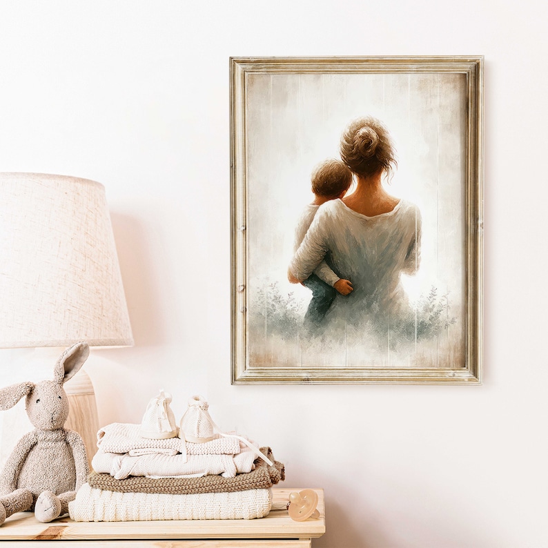 Mother Wall Art, Mother and Son Print, Gift for Mothers, Parent Child ...