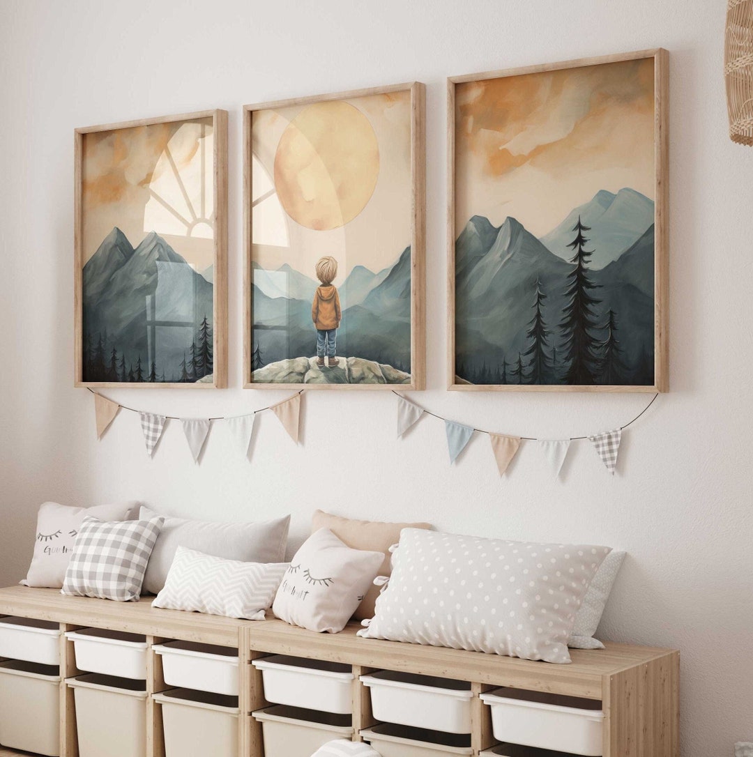 Adventure Toddler Decor, Vintage Nursery Wall Art, Boys Room Wall Decor ...