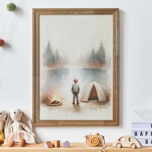 Camping Nursery Decor, Adventure Nursery Print, Hiking Boys Room Wall Art, Hiking Nursery, Camping Print, PRINTABLE Boy&#39;s Room Wall Decor