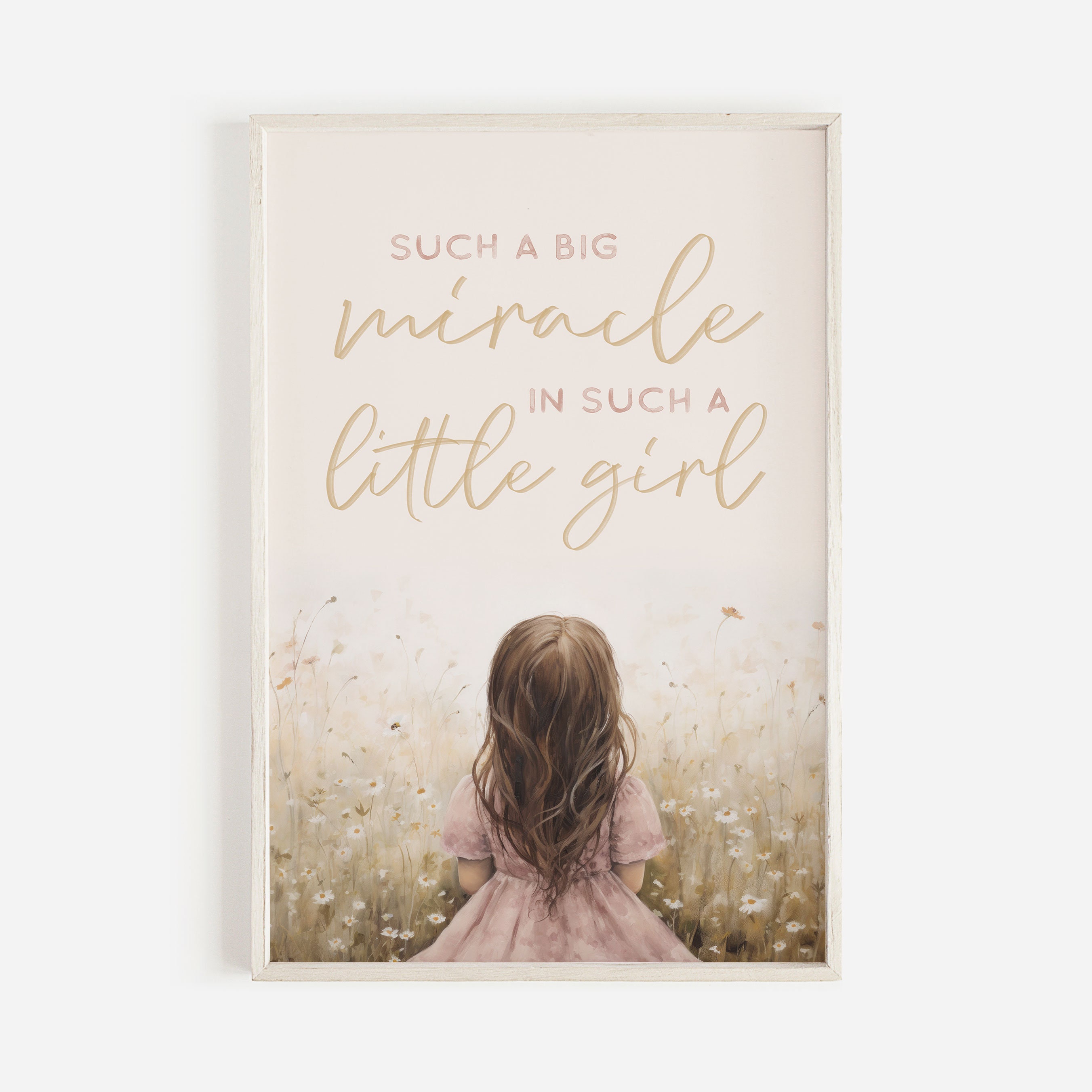 Such A Big Miracle In Such A Little Girl 10"h X 28"w Vinyl Lettering