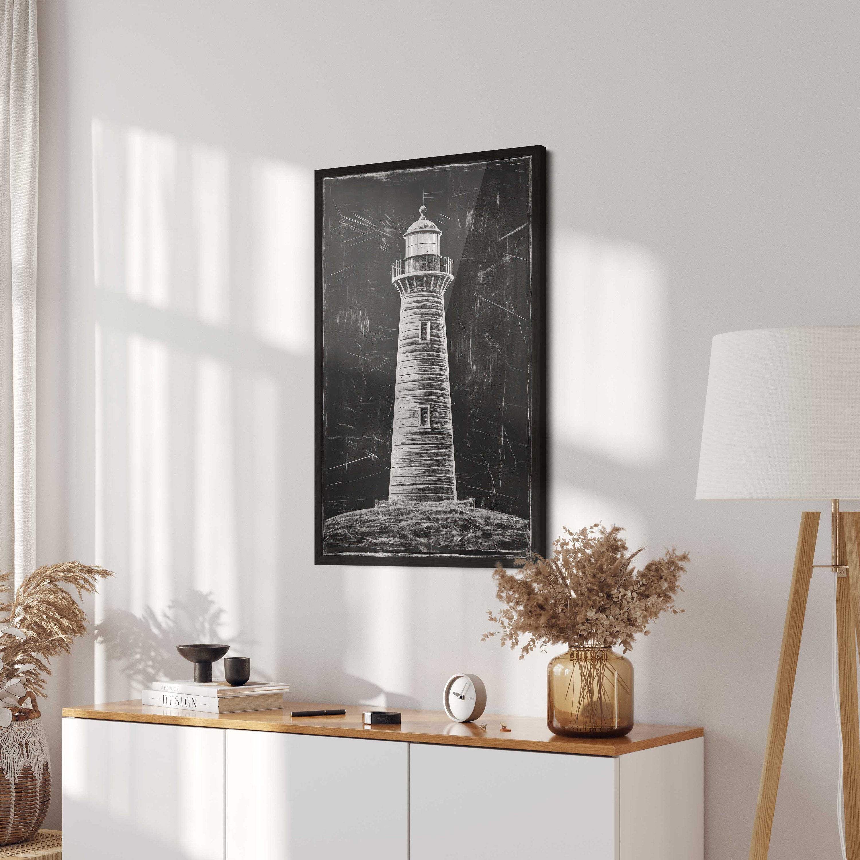 Lighthouse Art Print, Nautical Wall Art, Sea Wall Decor, Vintage Art ...