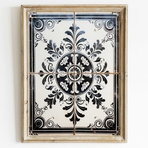 Portugisiskt kakelkonsttryck, Azulejo-tryck, Vintageplattor, Rustik heminredning, Dekorativ väggdekor, Antik kakelväggdekor, UTSKRIVBAR konst