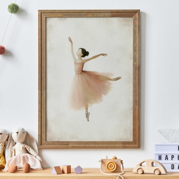 Ballet Nursery Art, Ballerina Nursery Print, Girls Room Decor, Ballet Painting, Girly Wall Art, Ballerina Print, PRINTABLE Girl Wall Art