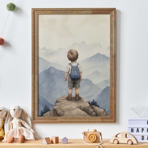 Boy Adventure Nursery, Toddler Room Decor Boy,Adventure Toddler Decor, Mountain Nursery Decor, Nursery Nature Print, PRINTABLE Kids Wall Art