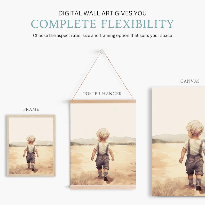 Farm Nursery Decor, Little Farmer Boy Print, Countryside Nursery Art