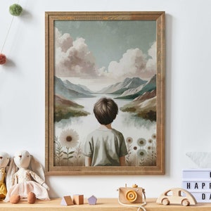 Boy Adventure Nursery, Adventure Wall Art Boy, Toddler Room Decor Boy, Mountain Nursery Decor, Nature Wall Art Kids, Printable Wall Art