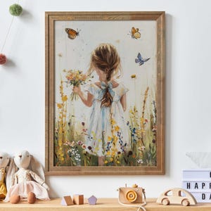 Butterfly Print Nursery, Wildflower Girls Room Decor, Butterfly Wall Art, Butterfly Nursery, Floral Nursery Artwork,PRINTABLE Girly Wall Art