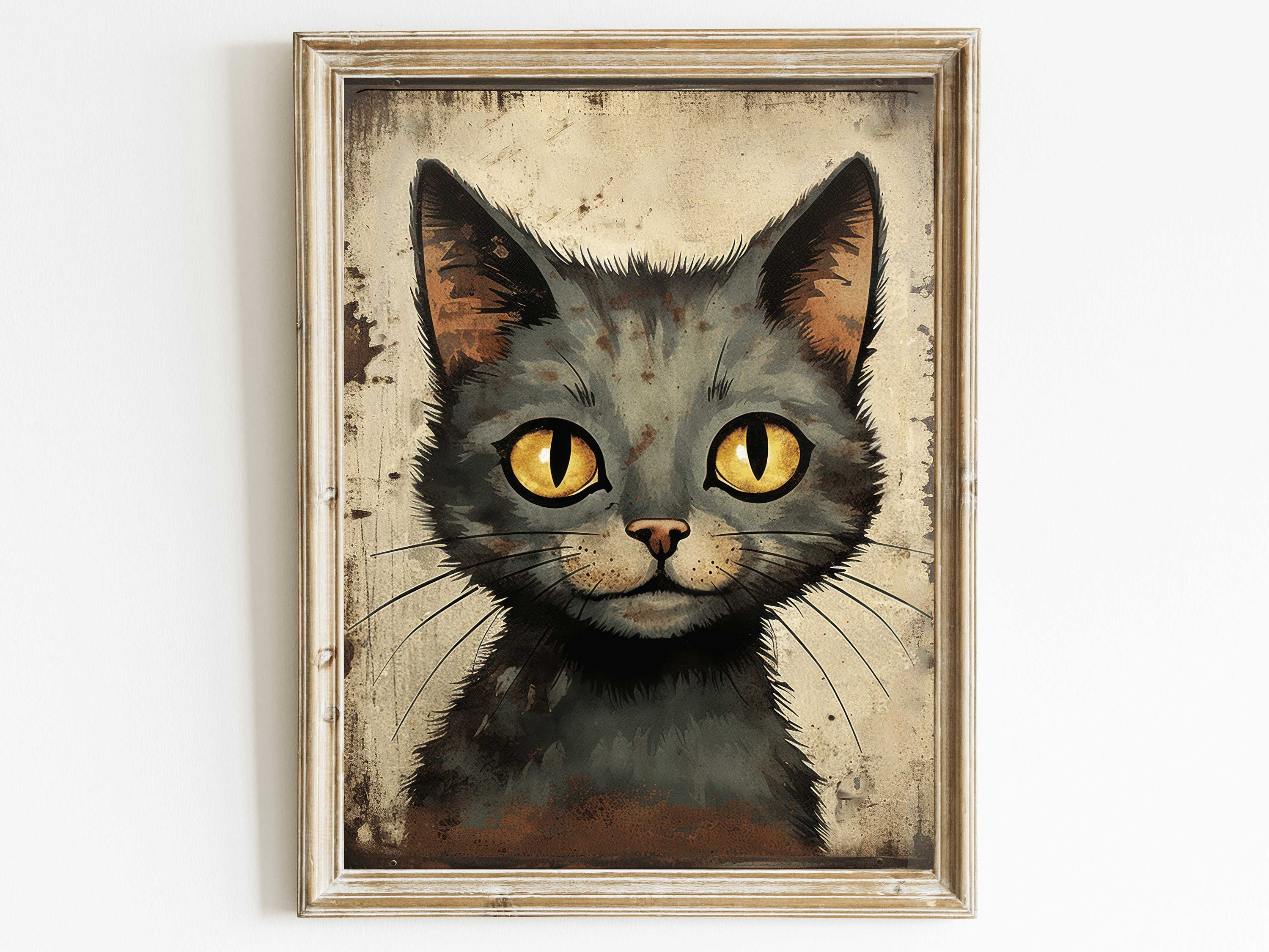 Black Cat Art Print Cat Wall Art Cute Kitten Nursery Print Vintage black-cat-art-print-cat-wall-art-cute-kitten-nursery-print-vintage