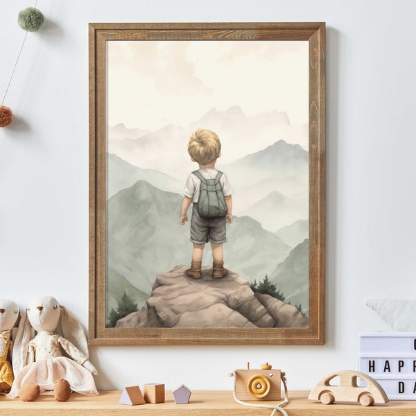 Adventure Toddler Decor, Rustic Nursery Decor, Explore & Dream Big, Perfect for Boys Bedroom or Playroom, Toddler Room Decor, PRINTABLE Art