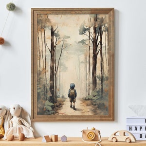 Nursery Adventure Decor, Adventure Wall Art for Little Boys, Boy Toddler Decor, Boys Bedroom Print, Forest Nursery Art Printable Art