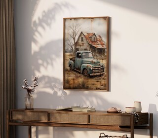 Poster Su Tela LevvArts Con Auto D'Epoca E Ingranaggi – Set Di 5 Pannelli, Stampe Rustiche Per Uomo, Decorazione Da Parete Per Camera, Ufficio, Garage, Arancione, 30x81 Cm