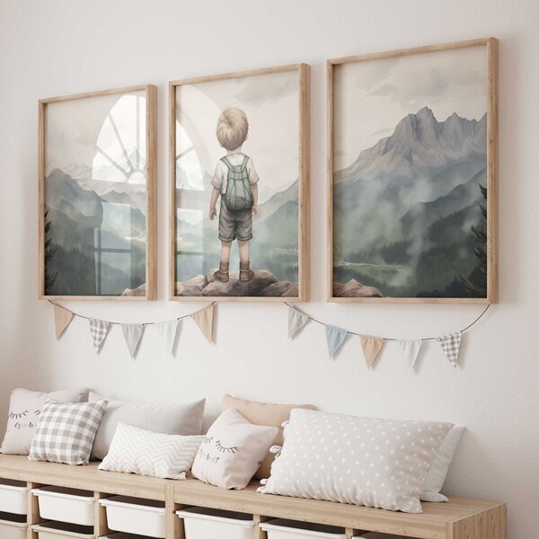 Toddler Boy Wall Art Etsy