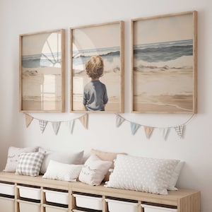 Beach Nursery Decor, Ocean Nursery Decor, Beach Kids Wall Decor, Set of 3, Boy Adventure Wall Art, Boys Bedroom Art, PRINTABLE Boy Wall Art