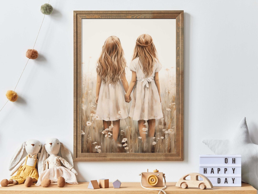 Schwester Wandkunst, beste Freunde Druck, Schwesternschaft Kunst