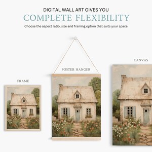 Vintage Stone House Print, Stone House Cottage Painting, French Countryside Art, Rustic ...