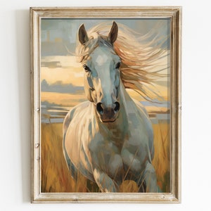 Vintage Horse Wall Art - Galloping Horse Printable Wall Art - Printable Wall Decor - Distinctive Decor for Horse Lovers - Equestrian Art