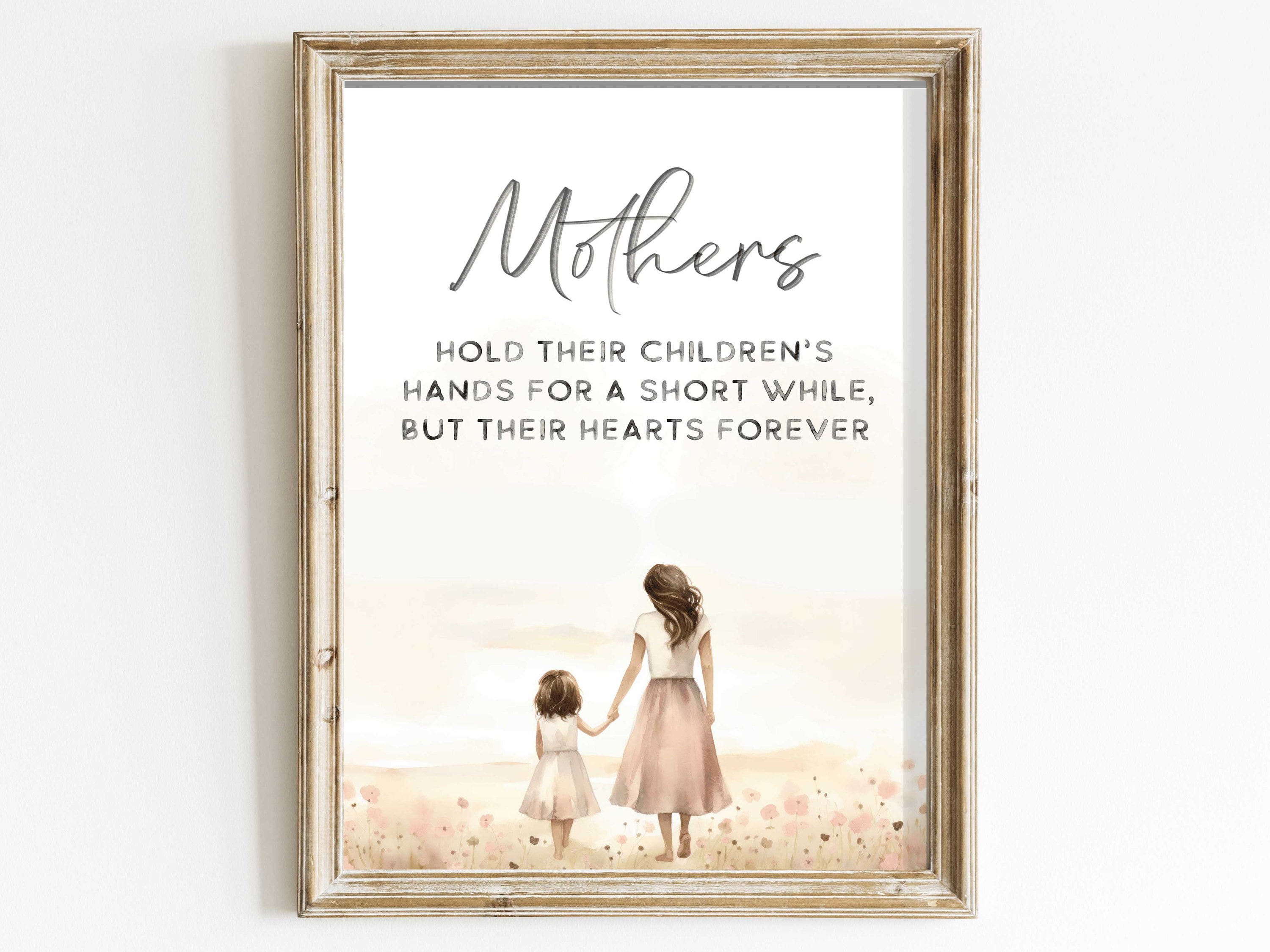 Mother Daughter Quote Wall Art, Child Quote Print, Gift for Mothers, New Mom  Gift, Family Decor, Watercolor Vintage Printable Quote - Etsy, image size:3000x2250