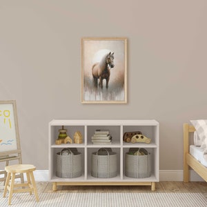 Vintage Horse Painting, Horse Owner Gift, Farmhouse Decor, Equestrian Art, Horse Wall Art, Horse Gifts Women, PRINTABLE Horse Wall Decor image 6