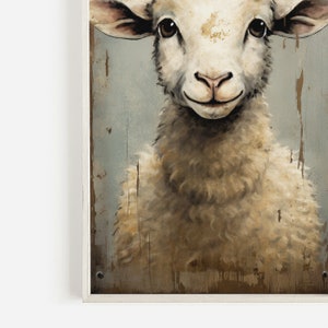 Sheep Art Print, Vintage Animal Print, Farm Animal Wall Art, Farmhouse ...